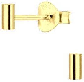 LUXAA Zarter Ohrstecker Riegel aus 925er Sterling Silber - Gold/Silber