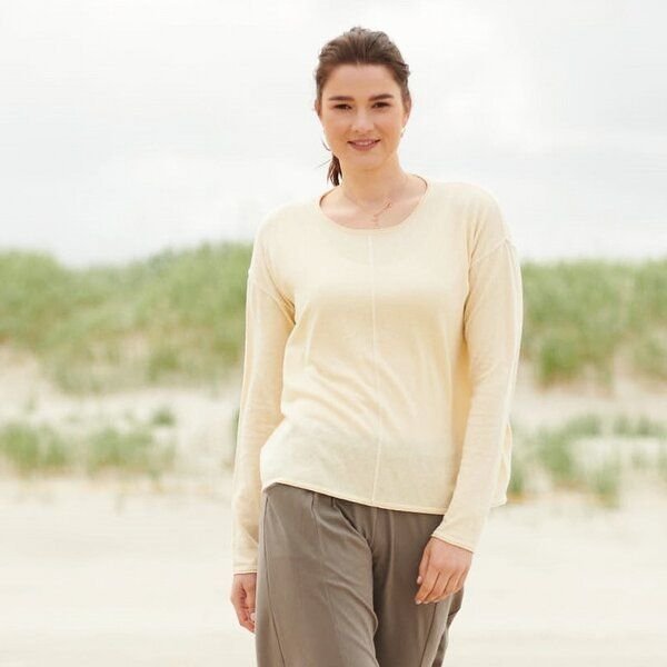 CON_STANT Pullover mit Konstrastnaht Hanf-BW-Strick (kbA)