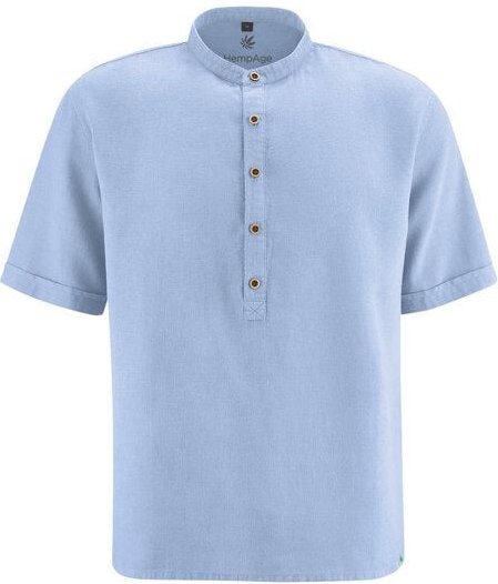 HempAge Stehkragen Schlupfhemd Hanf/Biobaumwolle