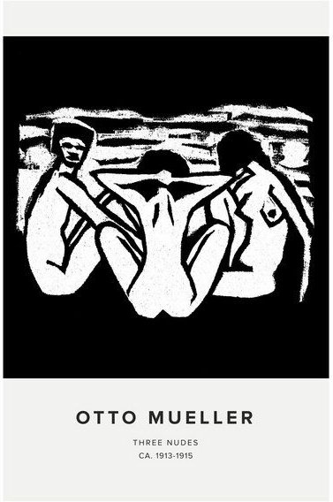 Photocircle Poster / Leinwandbild - Otto Mueller: Drei Nackte