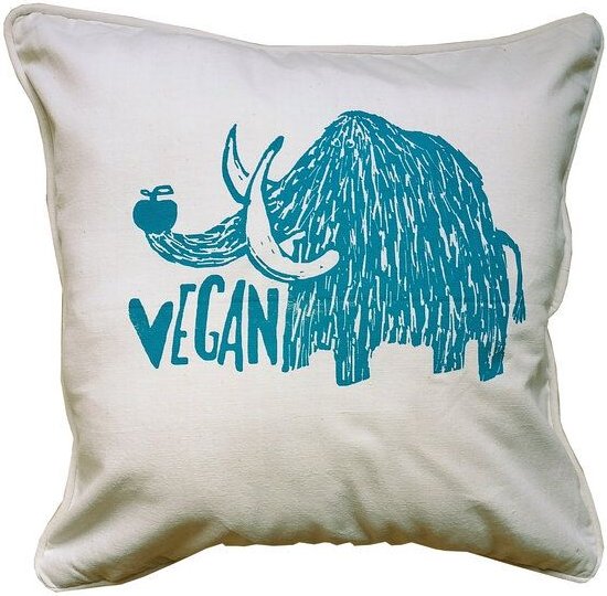 Cherry Bomb Bio Kissenbezug, 45x45 cm, Vegan Mammut, Siebdruck handbedruckt