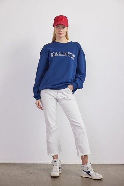 BEARTH Sweatshirt Unisex College Stick Bio-Baumwolle