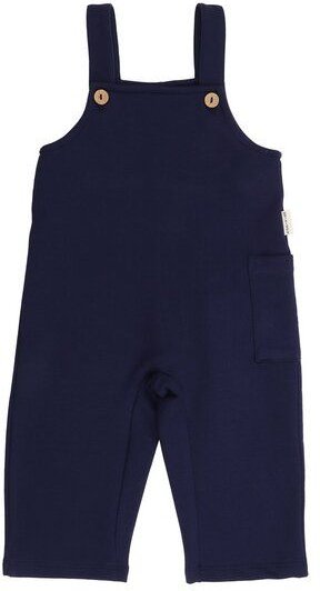 Kinder Latzhose GOTS zertifiziert, dunkelblau „Abyssal Depths“, Bio-Baumwolle, bequem – Walkiddy