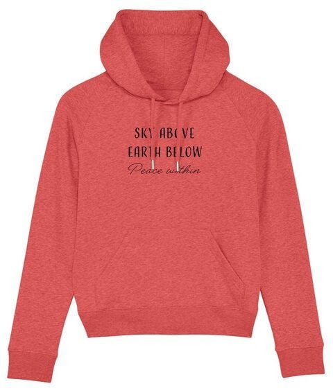 Human Family Bio Damen Sweatshirt mit Kapuze "Trekker - Peace within"