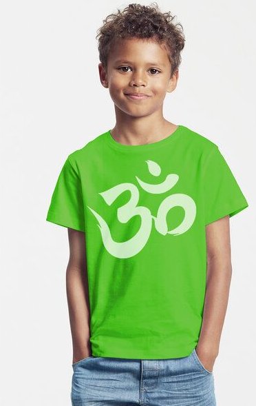 Peaces.bio - handbedruckte Biomode Bio-Kinder T-Shirt Om