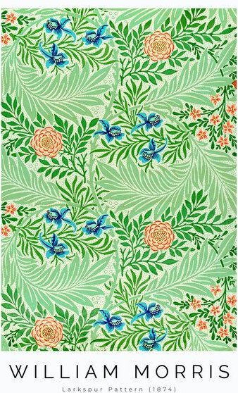 Photocircle Poster / Leinwandbild - William Morris: Ritterspornmuster