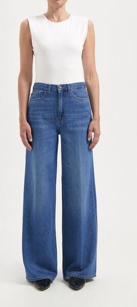 MUD Jeans Damen Jeans "Sara High Loose Flow - Medium Vintage Stone"