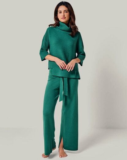 YOU LOOK PERFECT Merino Loungewear Set "Rollkragenpullover Bailey & Strickhose Bailey"