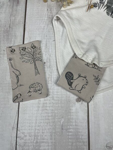 Stoffretter Baby Bodyverlängerung Baumwolle versch. Größen - 2er Set