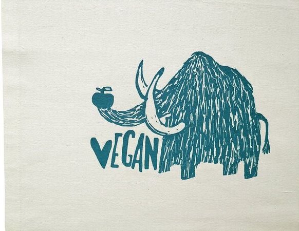 Cherry Bomb Bio Geschirrtuch Vegan Mammut, Handsiebdruck