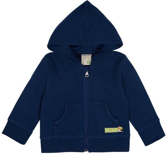 loud + proud Babys & Kinder Kapuzenjacke Rippenstruktur, GOTS-zertifiziert