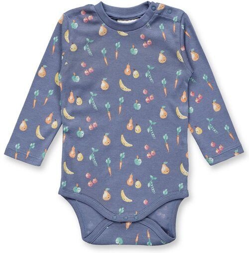 Sense Organics & friends in cooperation with GARY MASH Langarmbody aus Biobaumwolle mit Allover-Print