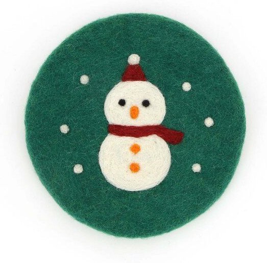Mitienda Shop Topfuntersetzer aus Wollfilz Schneemann