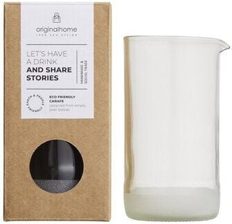 Originalhome Upcycling-Glaskaraffe aus Bierflaschen in 2 Farben