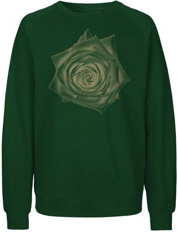 Peaces.bio - handbedruckte Biomode Bio Damen Sweatshirt Loose Fit Rose