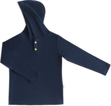 Thumbnail - Kinder Kapuzenshirt Bio-Baumwolle Waffel Strick Kapuzenpullover 2058"Leela Cotton"