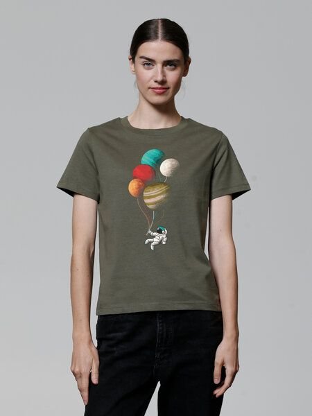 watapparel T-Shirt Frauen Balloon Spaceman
