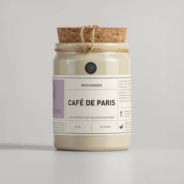 Herbertha Café de Paris Bio Gewürzmischung im Steinzeugtopf
