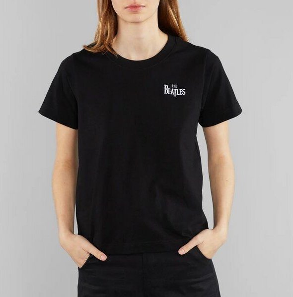 DEDICATED Damen T-Shirt The Beatles Logo - Black
