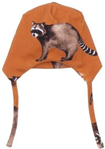 Thumbnail - Walkiddy Curious Raccoons - Nachhaltige Mütze in Braun für umweltbewusste Mode – GOTS zertifiziert