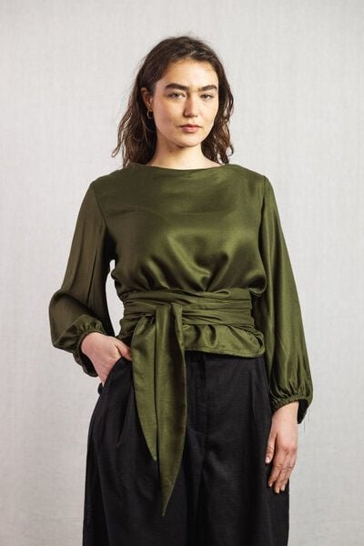 Thumbnail - Jyoti - Fair Works Bluse Prasoon Khaki