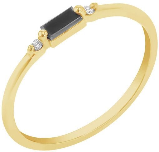 Eppi Ring mit einem Salt and Pepper in Baguette-Form und Diamanten Isma