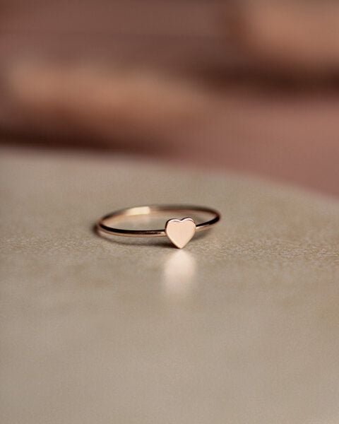 lille mus Ring 'Herz' 925 Silber / vergoldet