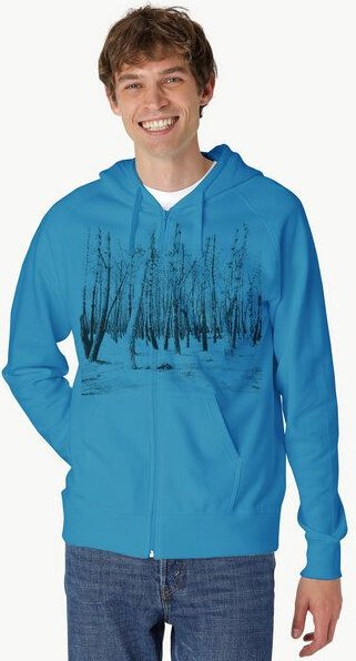 Peaces.bio - handbedruckte Biomode Herren Zip-Hoodie Woodland
