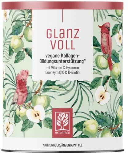 Kollagenbildung mit Hyaluron 300 g veganes Pulver Glanzvoll Naturtreu®