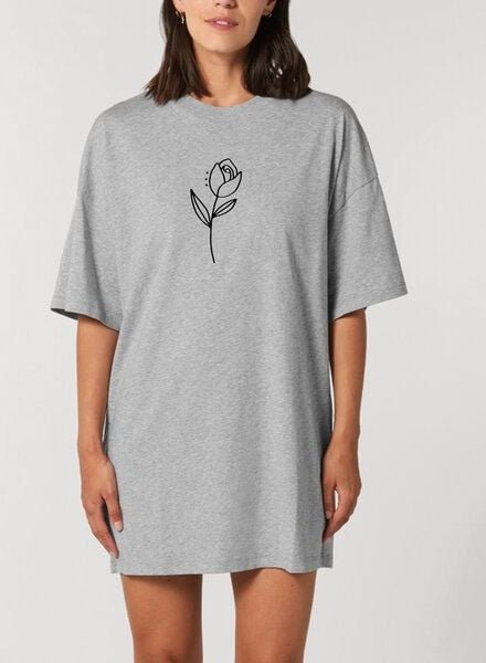 Human Family Bio Damen oversize T-Shirt-Kleid "Flower"