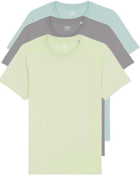 YTWOO 3er Pack Basic Unisex T-Shirt aus Bio Baumwolle | viele Farbkombinationen | Fair Trade | Nachhaltig
