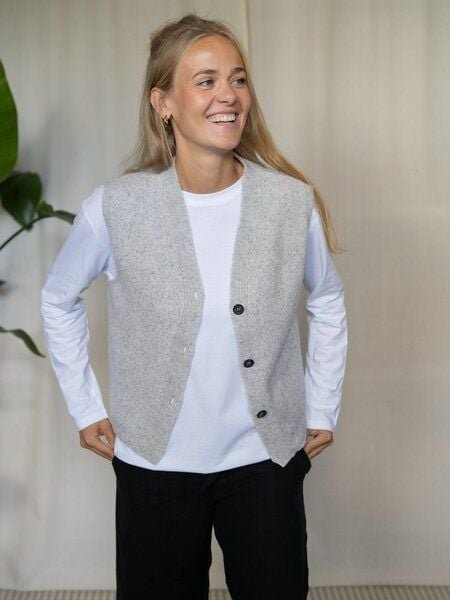 FUXBAU Frauen Merino Strickweste