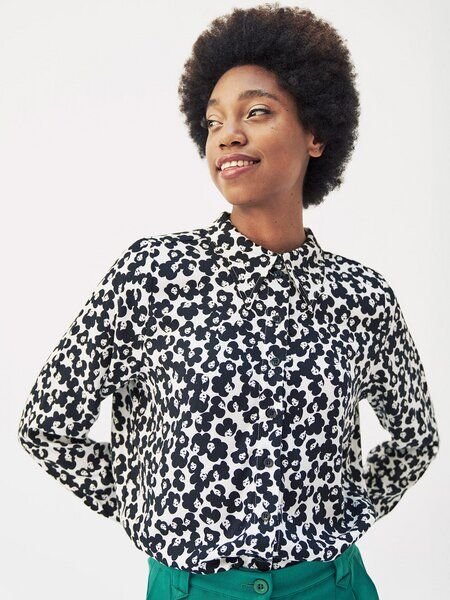 Mademoiselle YéYé Hemdbluse mit langem Kragen aus Ecovero