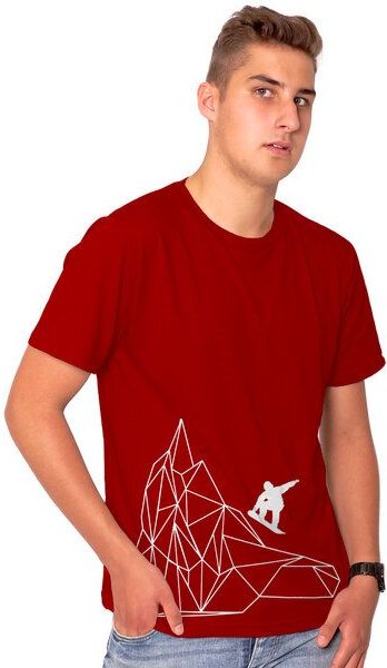 HANDGEDRUCKT "Origamipiste" Männer T-Shirt
