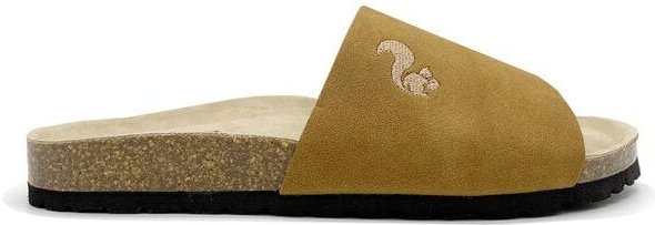 Veganer Eco Pool Slide "thies ® PET" aus recycelten Flaschen, fair produziert mit Kork-Tieffussbett