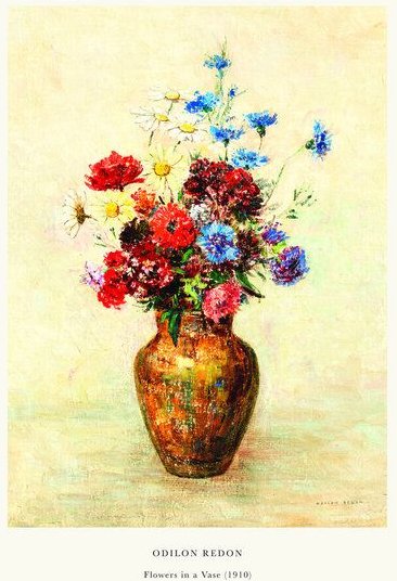 Photocircle Poster / Leinwandbild - Odilon Redon Ausstellungsposter - Blumen in einer Vase