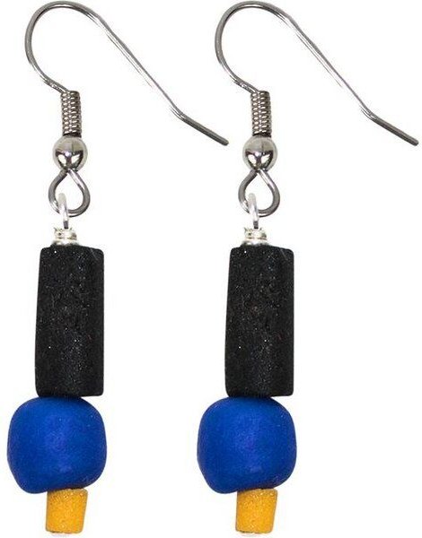 Global Mamas Ohrhänger "Afrobeat" aus Recycling Glas