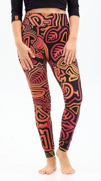 Leggings Gallo Damen – aus Bio-Baumwolle mit Elasthan – nachhaltige Yoga-Leggings im einzigartigen KOKOworld-Print – fai...