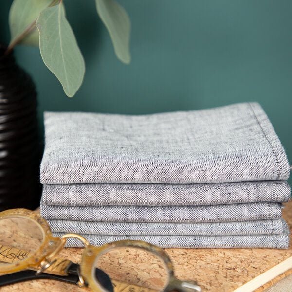 nahtur-design Brillenputztuch aus Bioleinen | waschbar | 25x25 cm