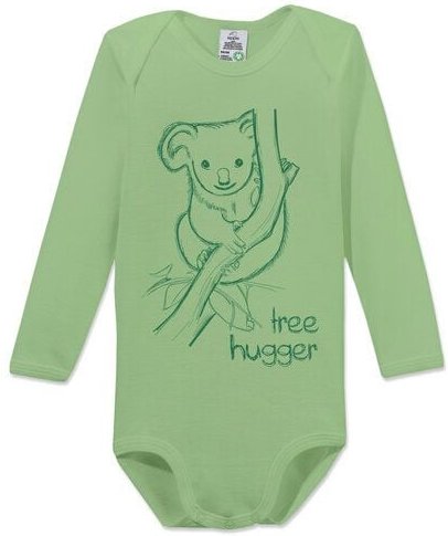 Thumbnail - kippie veganer Langarm Baby Body aus GOTS Bio-Baumwolle – Tree Hugger