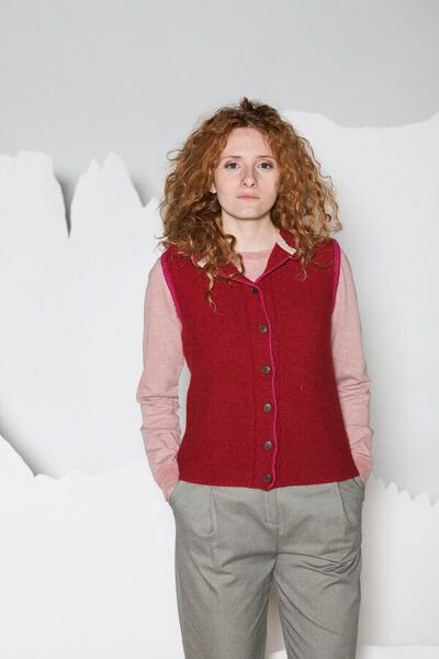 Grenz/gang Strickweste SUSANNE aus Schurwolle (kbT)