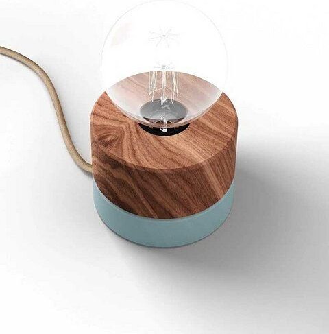 ALMUT von Wildheim Tischleuchte Walnuss Holz angesagte Pastelltöne skandinavisches Design
