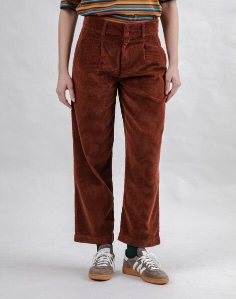 Brava Fabrics Corduroy Faltenhose Kupfer