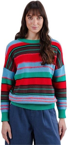 Brava Fabrics Strickpullover Batwing Multistriped