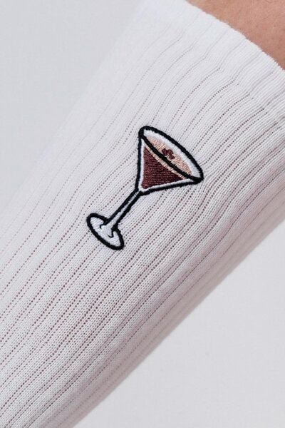 Fashion Drinks Espresso Martini | Bestickte Bio Baumwoll Socken