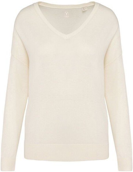 YTWOO Damenpullover mit V-Ausschnitt aus Bio-Baumwolle und Lyocell TENCEL