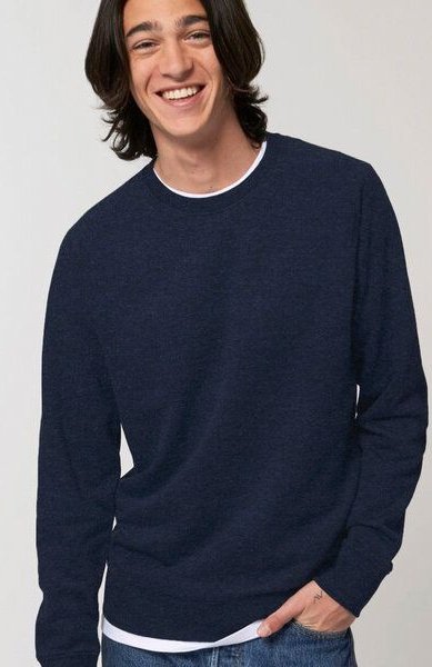 Kultgut NEW Recycling Generation - GOTS zertifiziert - Vegan Pulloversweater / Dunkelblaumeliert