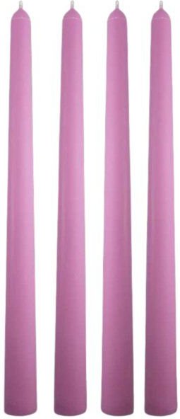 ReineNatur Stabkerzen aus Rapswachs– Leuchterkerzen - 4er Set - H: 24 cm, Ø 2 cm