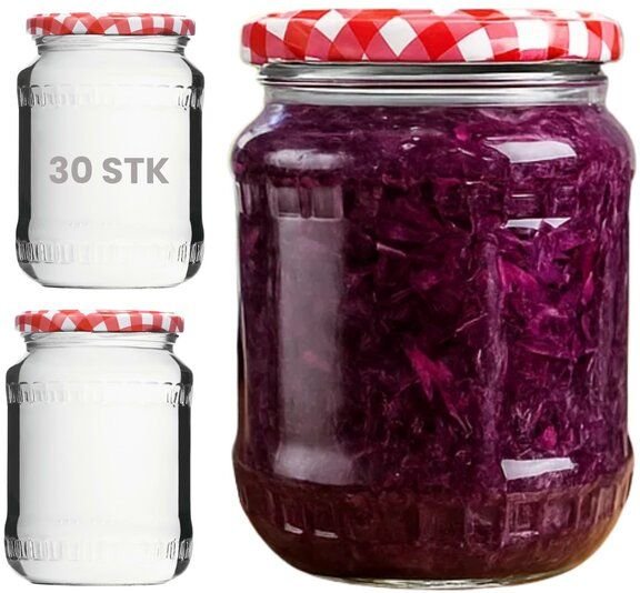 mikken Einmachgläser 720ml mit Schraubdeckel TO82 Einkochgläser Vorratsgläser Schraubgläser