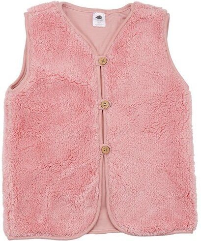 Thumbnail - Kinder Fleeceweste GOTS-zertifiziert rosa aus Bio-Baumwolle – kuschelige Weste von Walkiddy